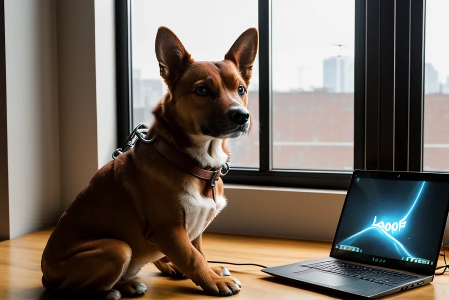 Nahaufnahme eines Laptops mit einer Grafik zur Entwicklung des Zugverhaltens beim Hund.