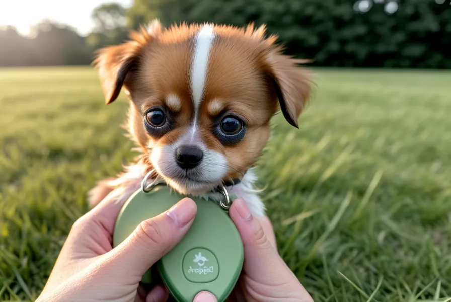 Nahaufnahme von Training-Leckerlis und Clicker für die positive Verstärkung beim Hundetraining.