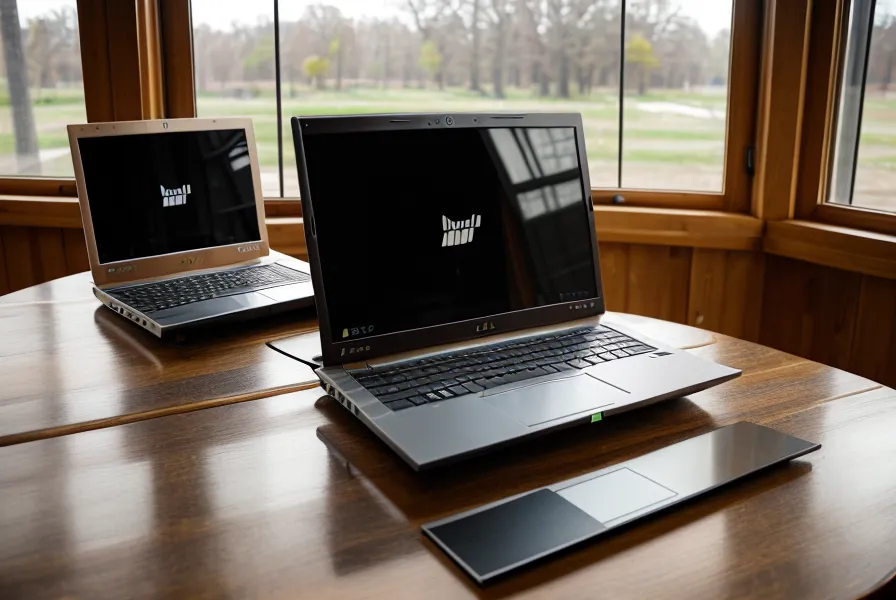 Ein Balkendiagramm auf einem Laptop-Bildschirm, das verschiedene Trainingserfolge vergleicht.