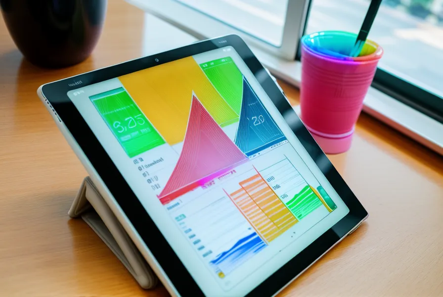 Nahaufnahme eines Tablets mit einer Grafik zur Zugintensität beim Hundetraining.